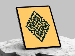 وکتور طرح سبز رنگ نشان سنتی