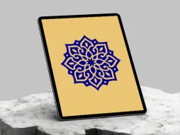 وکتور نشان آبی ساده سنتی