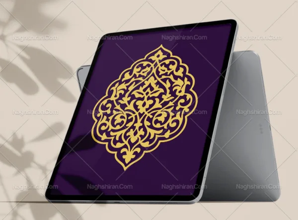 وکتور ترنج نقوش تذهیب ساده