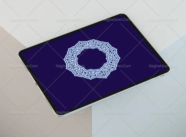 وکتور حاشیه تذهیب طرح شمسه