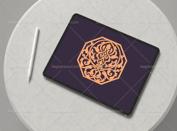 وکتور شش ضلعی نشان تذهیب