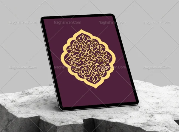 وکتور نشان نقوش سنتی توخالی