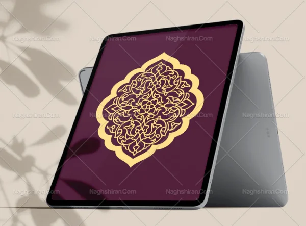 وکتور نشان نقوش سنتی توخالی