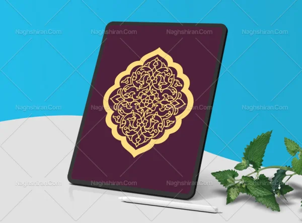 وکتور نشان نقوش سنتی توخالی