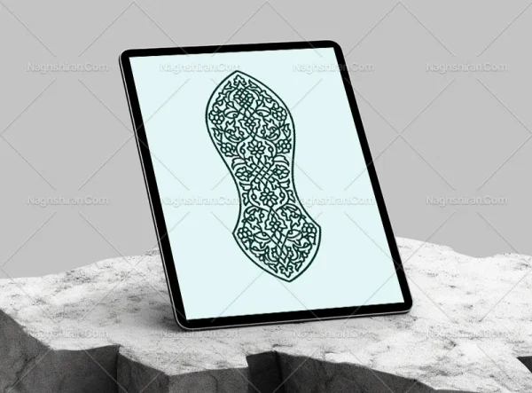 وکتور نشان نقوش تذهیب توخالی