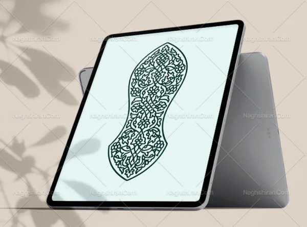 وکتور نشان نقوش تذهیب توخالی