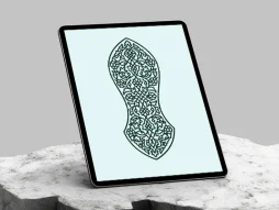 وکتور نشان نقوش تذهیب توخالی
