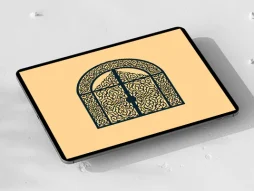 وکتور سنتی اسلیمی طرح درب فلزی