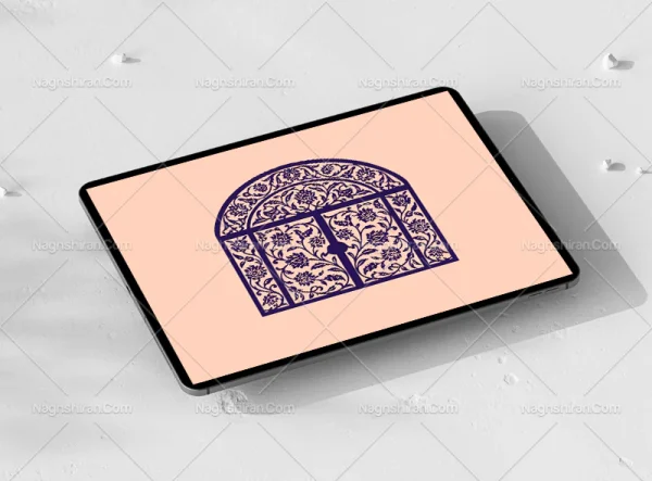 وکتور ختایی طرح درب فلزی