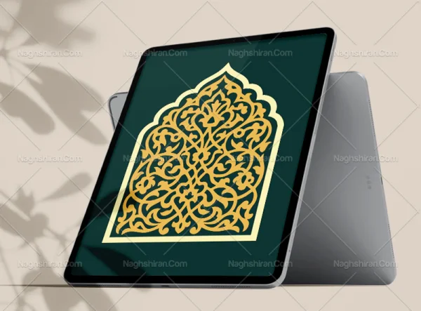 وکتور محراب طرح ماهیچه های سنتی