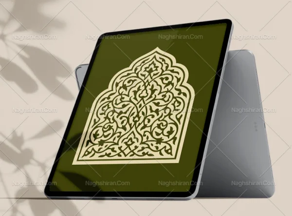 وکتور محراب طرح ماهیچه های اسلیمی
