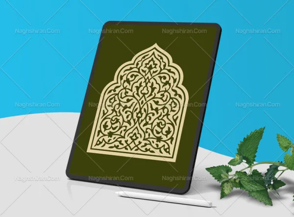 وکتور محراب طرح ماهیچه های اسلیمی