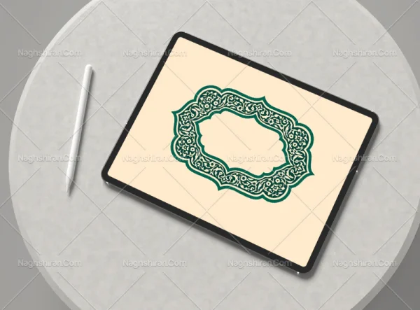 وکتور حاشیه تذهیب نقوش اسلیمی