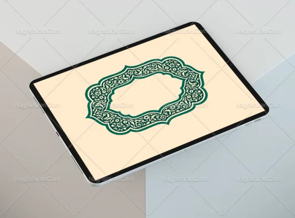 وکتور حاشیه تذهیب نقوش اسلیمی