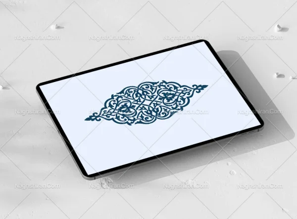 وکتور طرح ترنج ساده ختایی اسلیمی