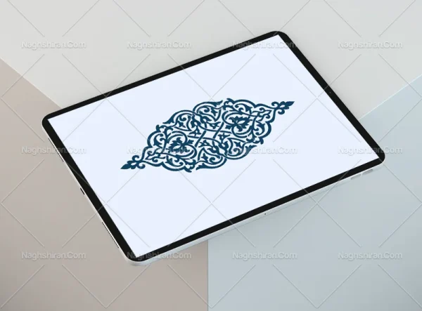 وکتور طرح ترنج ساده ختایی اسلیمی
