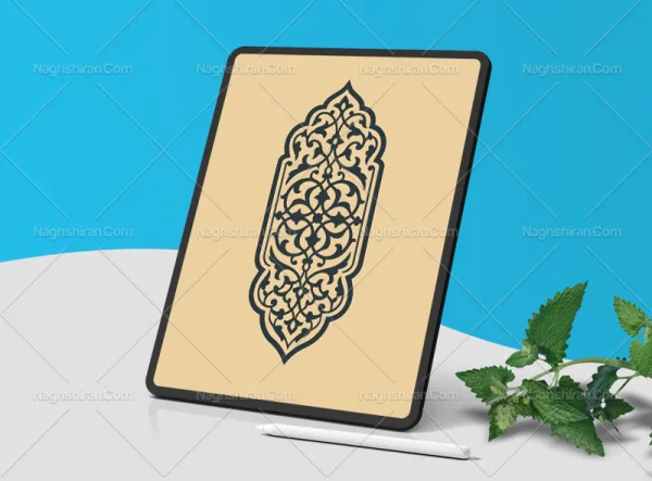 وکتور ترنج طرح ماهیچه های اسلیمی