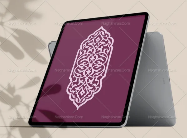 وکتور ترنج طرح ماهیچه های اسلیمی یاسی