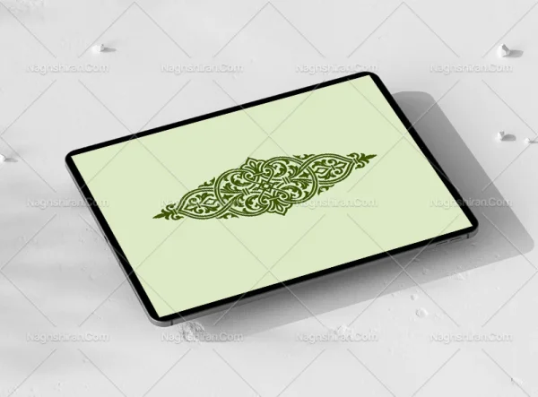 وکتور طرح ترنج سنتی سبز