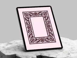 وکتور حاشیه طرح ساده سنتی رنگی