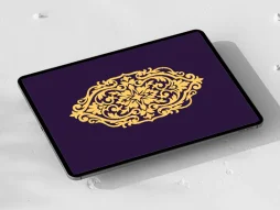 وکتور طرح ترنج گل های منبت کاری