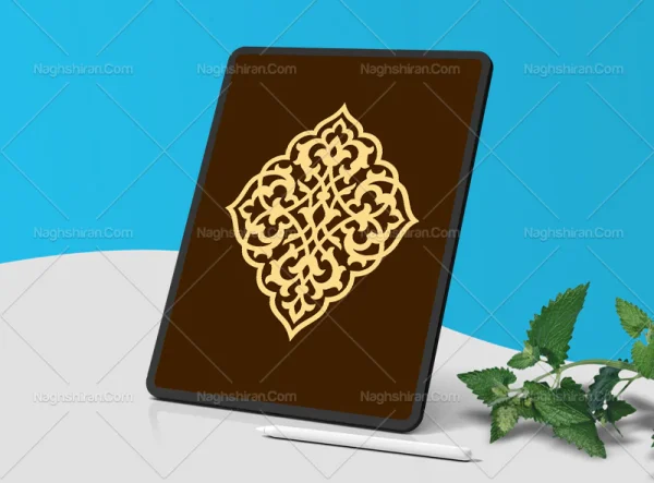 وکتور طرح ترنج المان اسلیمی
