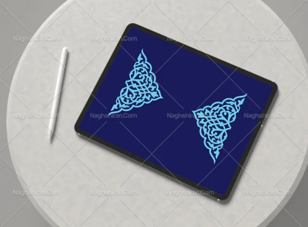 وکتور طرح نیم ترنج سنتی