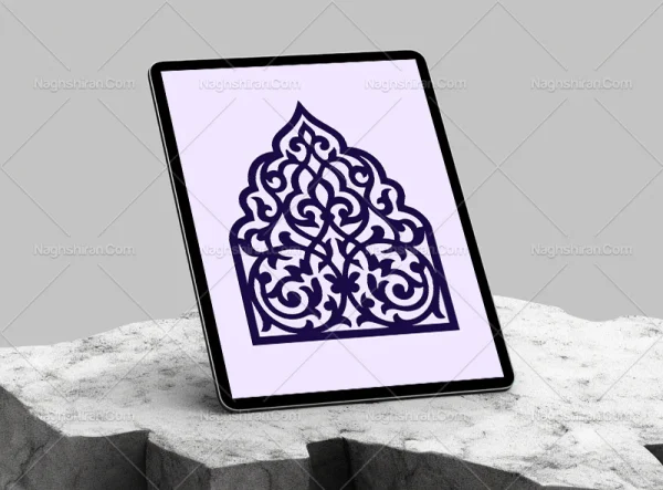 وکتور طرح ساده محراب نقوش سنتی