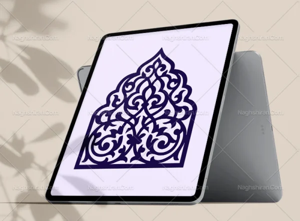 وکتور طرح ساده محراب نقوش سنتی