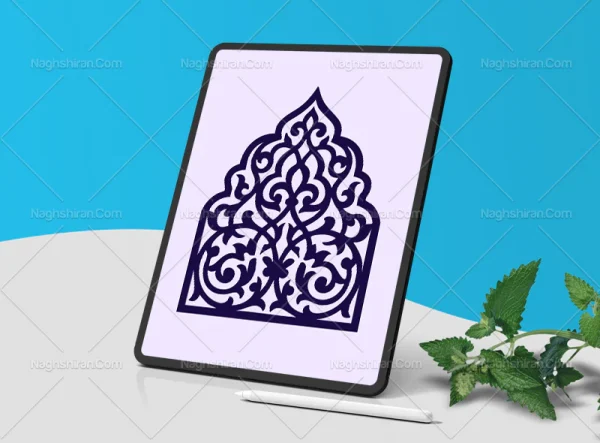 وکتور طرح ساده محراب نقوش سنتی