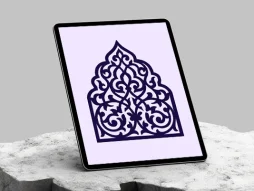 وکتور طرح ساده محراب نقوش سنتی