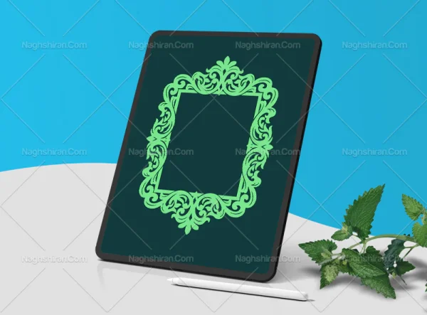 وکتور طرح حاشیه ساده منبت کاری