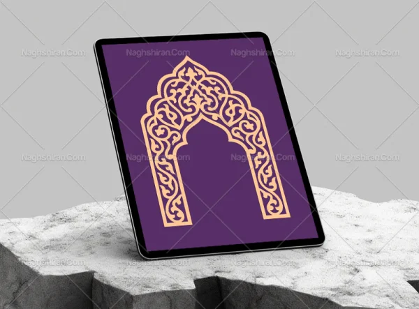 وکتور محراب نقوش سنتی رنگی