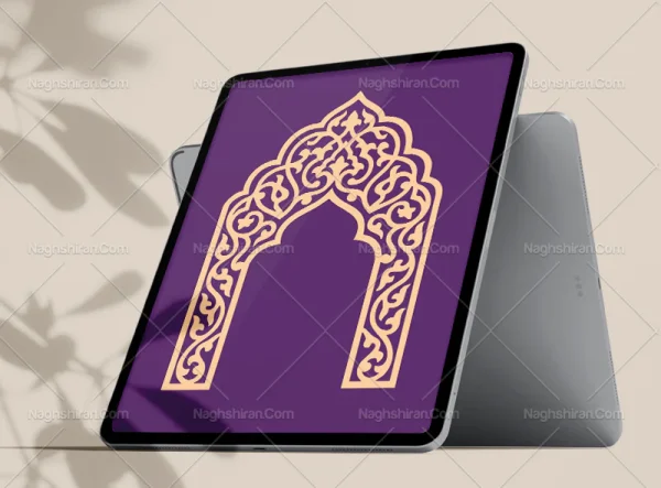 وکتور محراب نقوش سنتی رنگی