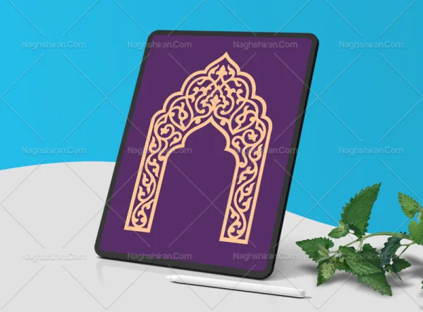 وکتور محراب نقوش سنتی رنگی