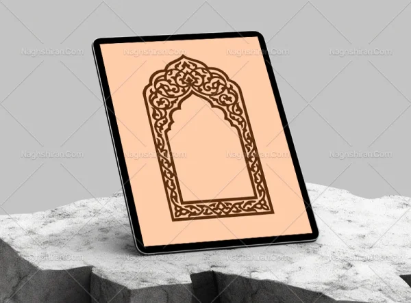 وکتور طرح نقوش اسلیمی محراب