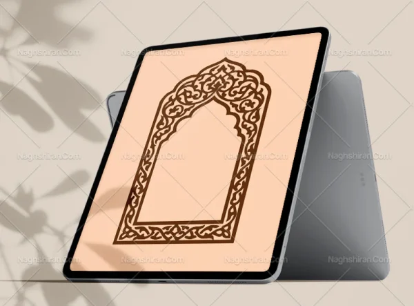 وکتور طرح نقوش اسلیمی محراب