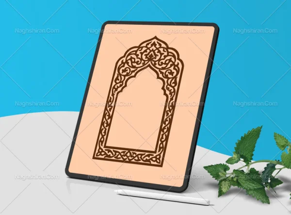 وکتور طرح نقوش اسلیمی محراب