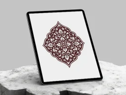 وکتور طرح ترنج گل های ختایی