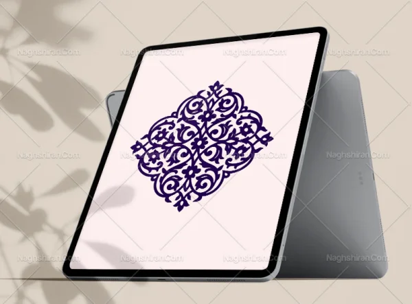 وکتور نقوش تذهیب طرح ترنج ساده
