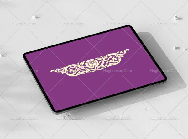 وکتور طرح گل های منبت کاری ساده
