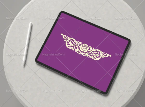 وکتور طرح گل های منبت کاری ساده
