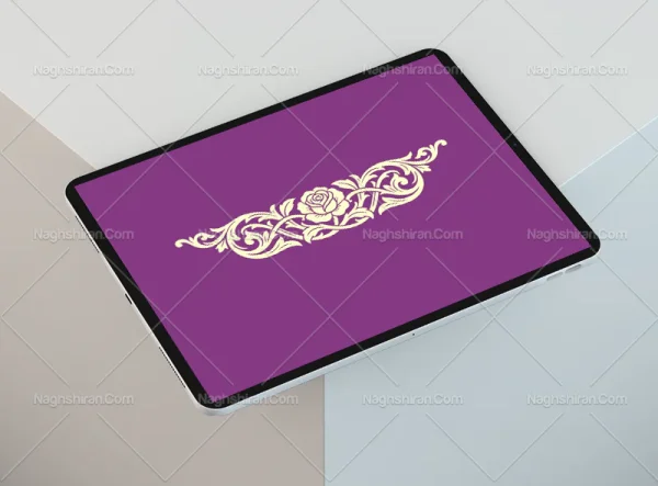 وکتور طرح گل های منبت کاری ساده
