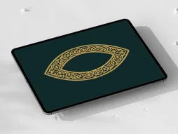وکتور حاشیه طرح بیضی اسلیمی