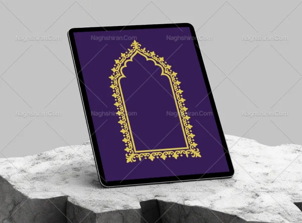 وکتور طرح محراب حاشیه سنتی ساده