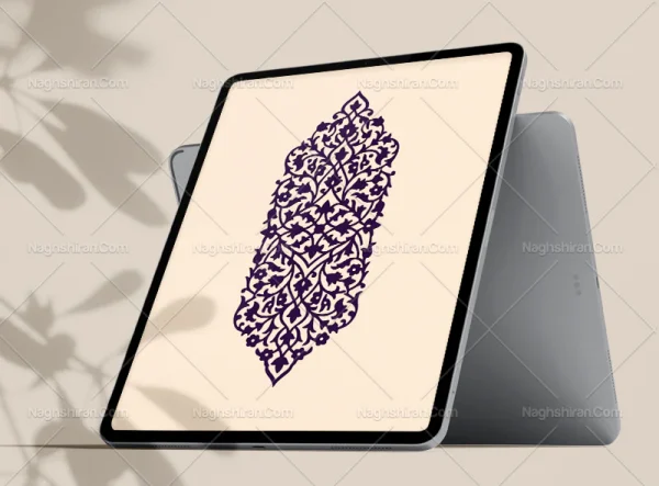 وکتور طرح ترنج گل های تذهیب