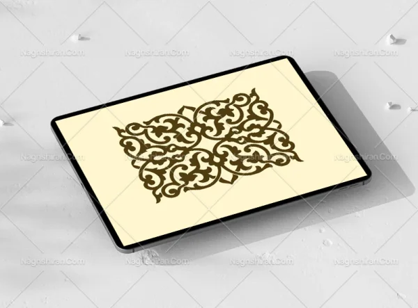 وکتور واگیره حاشیه نقوش اسلیمی