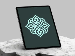 وکتور نشان رنگ آبی سنتی