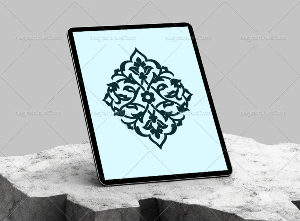 وکتور المان نقوش ختایی اسلیمی رنگی