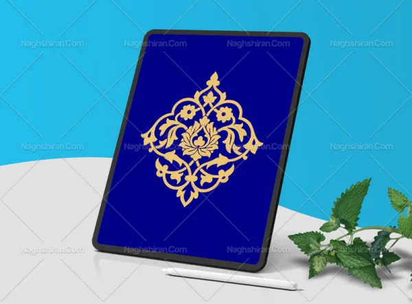 وکتور المان نقوش ختایی اسلیمی کرم